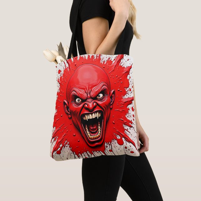 Bolsa Tote Red Demon Fury Art (Close Up)