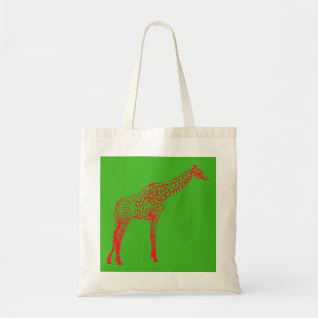 Bolsa Tote Red Giraffe Stencil (Frente)