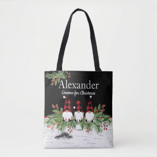 Bolsa Tote Red Hat BuffaloXadrez Gnomos Garland Aspen