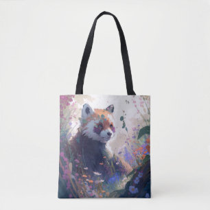 Bolsa Tote Red Panda Retrait Animal Painting Willife Forest