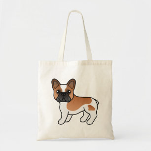Bolsa Tote Red Piebald French Bulldog Cute Cartoon Dog