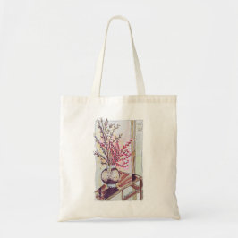 Bolsa Tote Red Plum Blossoms