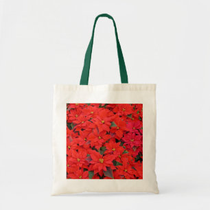 Bolsa Tote Red Poinsettias I Festa Floral de Natal