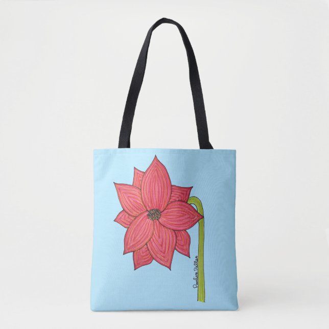 Bolsa Tote Red Star Flower (Frente)
