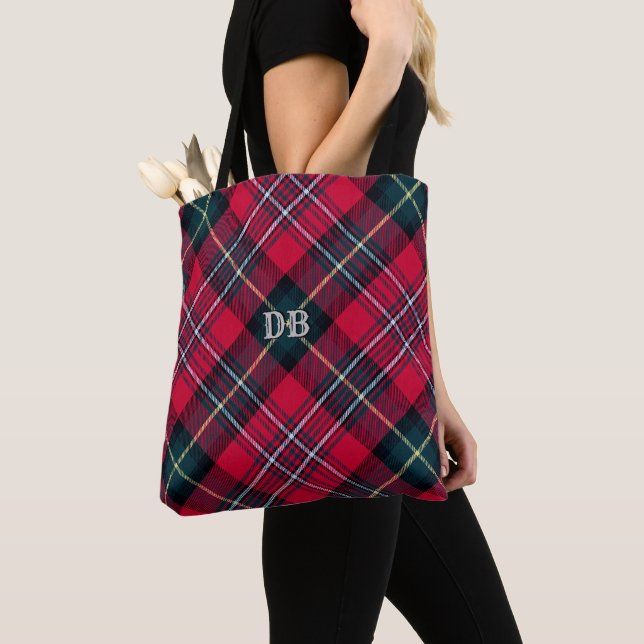 Bolsa Tote Red Tartan sem a(s) sua(s) Inicial(s) (Close Up)