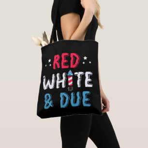 Bolsa Tote Red White E Devido, Presentes De Anúncio De Gravid