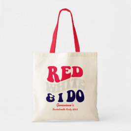 Bolsa Tote Red White I Do American Retro Festa de solteira