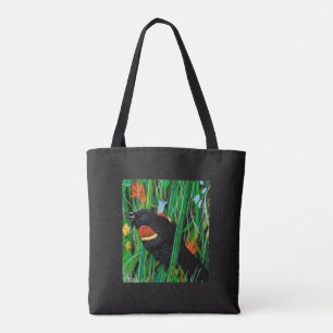 Bolsa Tote Red Wing Blackbird por toda a barra de toques