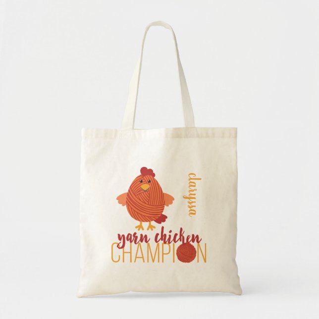 Bolsa Tote Red Yarn Chicken Champion (Frente)