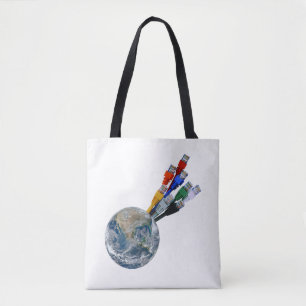 Bolsa Tote Rede Ethernet conectada à Terra