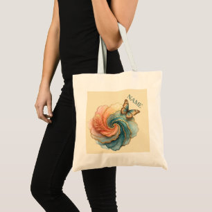 Bolsa Tote redemoinho de borboleta plumoso