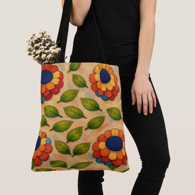 Bolsa Tote Redemoinho Floral (Close Up)