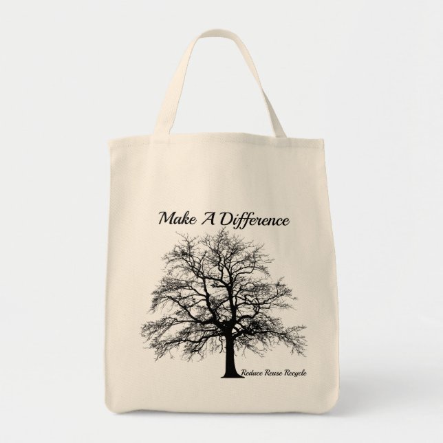 Bolsa Tote Reduza a faixa de compras de Reciclares de reutili (Frente)