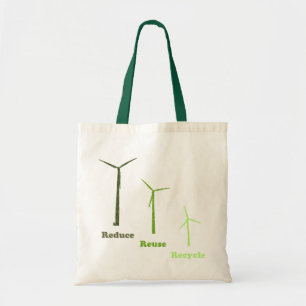 Bolsa Tote Reduza o saco reusável das energias eólicas do