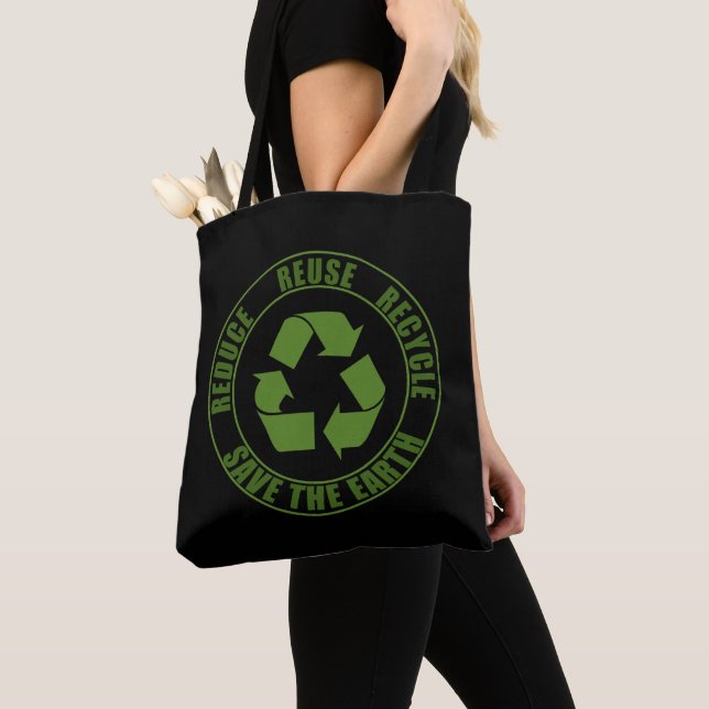 Bolsa Tote Reduzir a reutilização do reciclar (Close Up)
