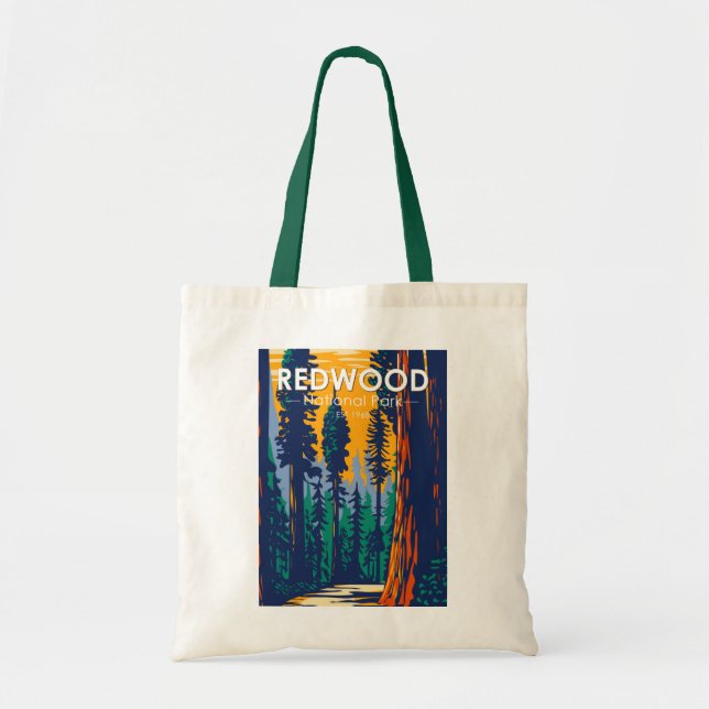 Bolsa Tote Redwood National Park California Vintage (Frente)