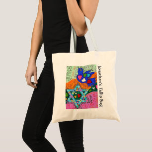 Bolsa Tote Reflexo Iídico de Coração Tallit Bag