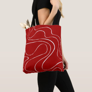 Bolsa Tote Refluxo e Fluxo 2 em Vermelho e Branco