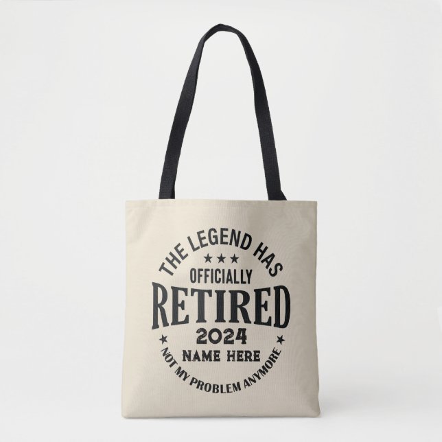 Bolsa Tote Reforma personalizada A Legenda se aposentou (Frente)