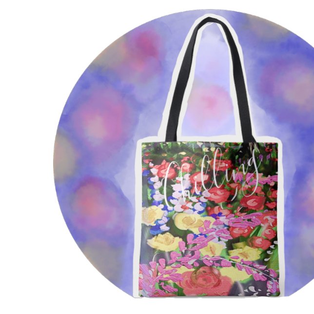 Bolsa Tote Refrigeração De Flores Brilhantes De Pintura Multi (Criador carregado)