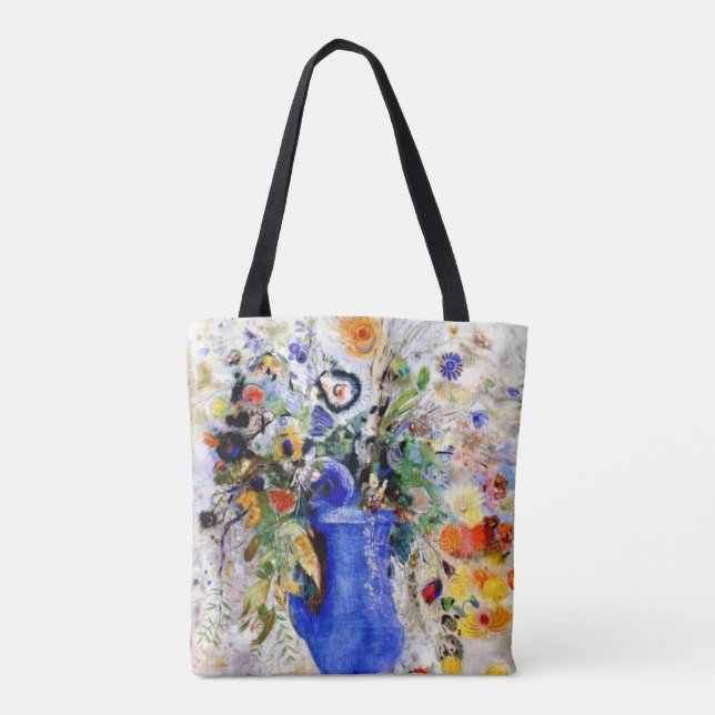 Bolsa Tote Refrigeração de Odilo - Grande Buquê no Vaso Azul  (Verso)