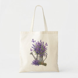 Bolsa Tote Regador de Lavanda Aquarela Rústica