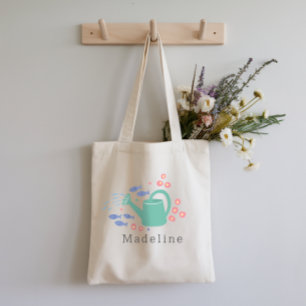 Bolsa Tote Regador Floral Moderno e Enxuto