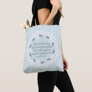 Bolsa Tote Regozijo-Cristão Inspiracional Psalm 118:24