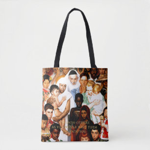 Bolsa Tote Regra do ouro (Do to other) por Norman Rockwell