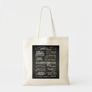 Bolsa Tote Regras da família - valores cristãos para viver ju