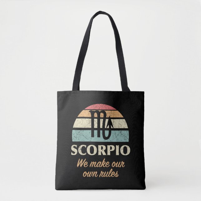 Bolsa Tote Regras do Funny Scorpio Zodiac (Frente)