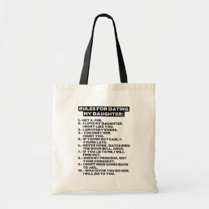 Bolsa Tote Regras para namorando minha filha