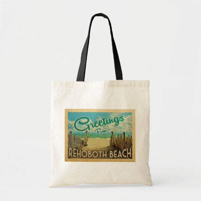 Bolsa Tote Rehoboth Beach Viagens vintage (Frente)