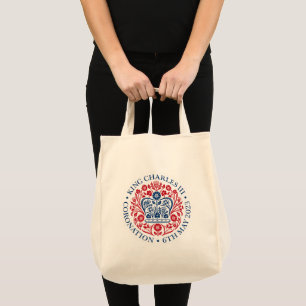 Bolsa Tote Rei Charles III Coronation Emblem, Royal Souvenir