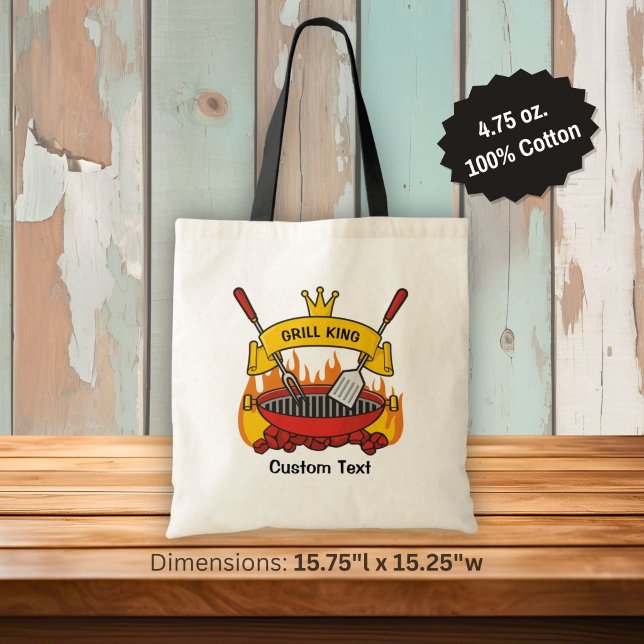 Bolsa Tote Rei da Grelha (Criador carregado)
