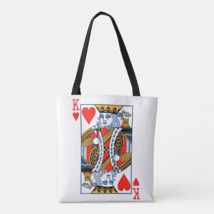 Bolsa Tote Rei dos corações jogando carta