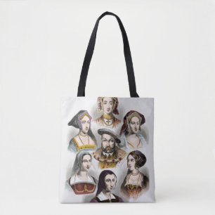 Bolsa Tote Rei Henry VIII de Inglaterra   suas seis esposas