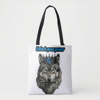 Bolsa Tote rei lobo desbloqueie seu poder