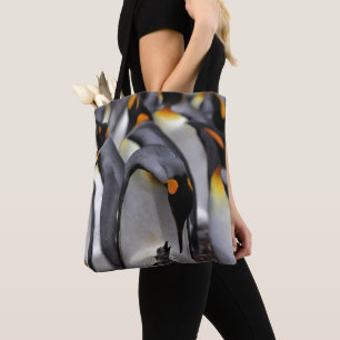 Bolsa Tote Rei pinguim com pintinho