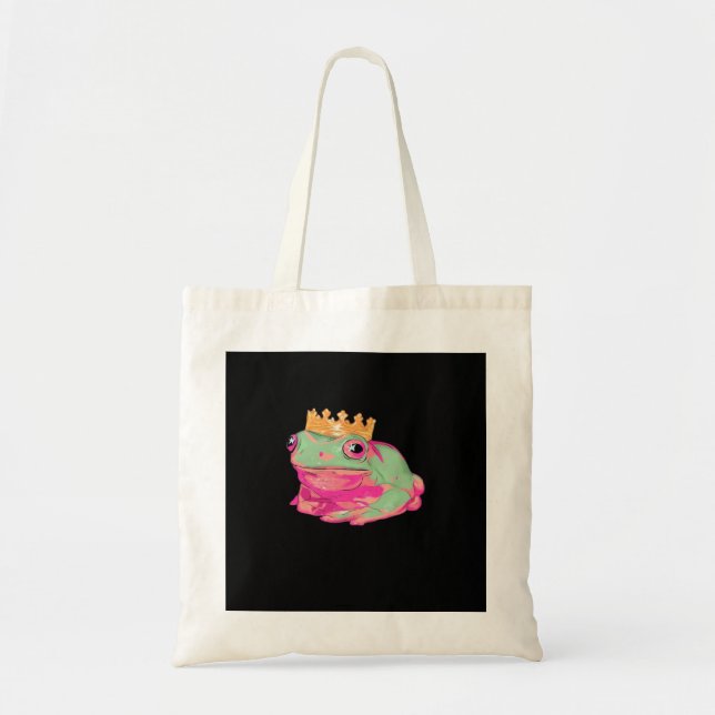 Bolsa Tote Rei Sapo Funky Meme Estilo Clássico (Frente)