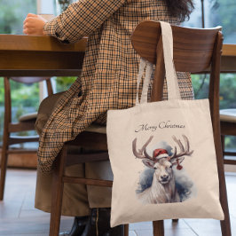 Bolsa Tote Reindeer de Natal, personalizável