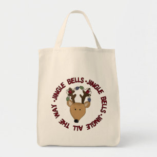 Bolsa Tote Reindeer Jingle Bells Camisetas e presentes