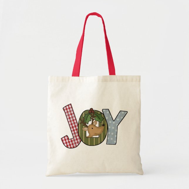 Bolsa Tote Reindeer Joy Holiday Camisetas e presentes (Frente)