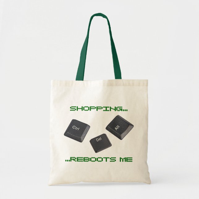 Bolsa Tote Reiniciar Teclas do Computador (Frente)