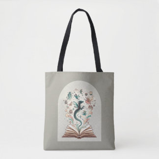 Bolsa Tote Reino da Imaginação: Livros de Fantasia
