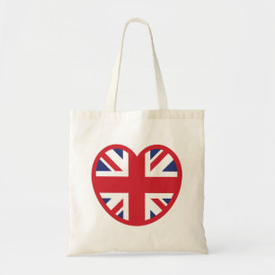 Bolsa Tote Reino Unido Union Jack Flag Heart
