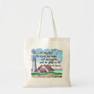 Bolsa Tote Rejoice Christian Lighthouse Tote Bag