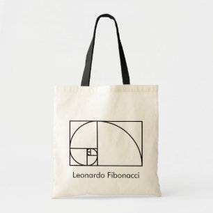 Bolsa Tote Relação dourada de Fibonacci - arte matemática