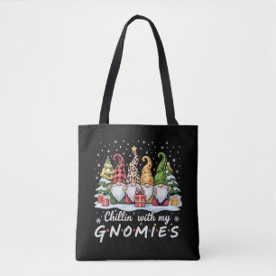 Bolsa Tote Relaxando Com Meus Gnomos Natal Família Amigo