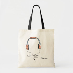 Bolsa Tote Relaxe e escute os fones de ouvido de música Tote